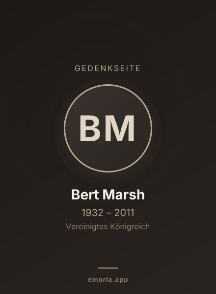 Gedenkportrait von Bert Marsh
