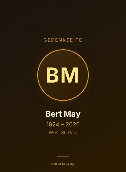 Gedenkportrait von Bert May