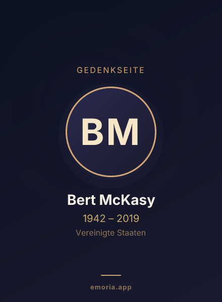 Gedenkportrait von Bert McKasy