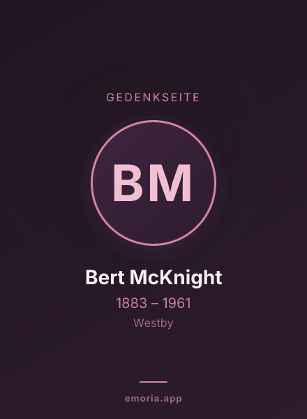 Gedenkportrait von Bert McKnight