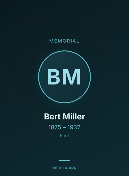 Memorial portrait of Bert Miller