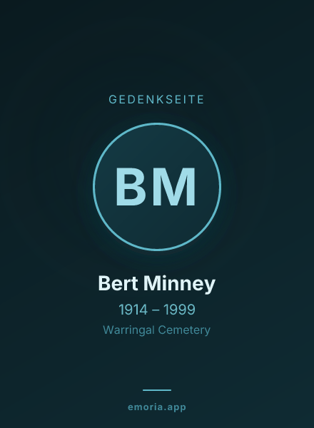 Gedenkportrait von Bert Minney
