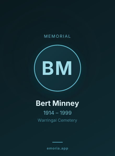 Memorial portrait of Bert Minney