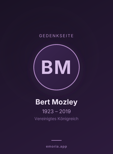 Gedenkportrait von Bert Mozley