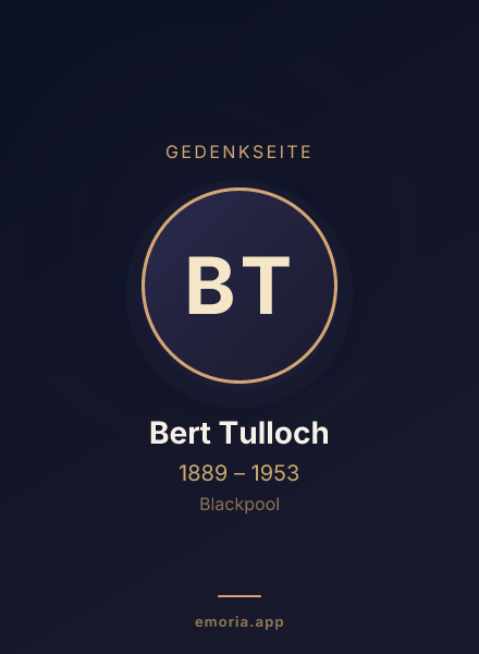 Gedenkportrait von Bert Tulloch