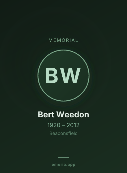 Memorial portrait of Bert Weedon
