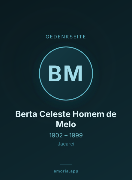 Gedenkportrait von Berta Celeste Homem de Melo