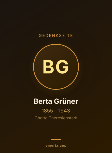 Gedenkportrait von Berta Grüner