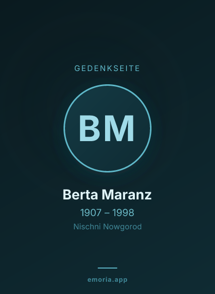 Gedenkportrait von Berta Maranz