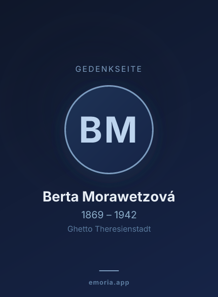 Gedenkportrait von Berta Morawetzová