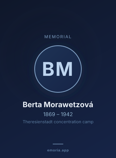 Memorial portrait of Berta Morawetzová