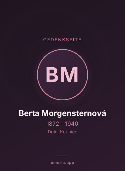 Gedenkportrait von Berta Morgensternová