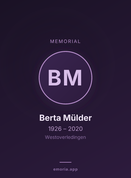 Memorial portrait of Berta Mülder