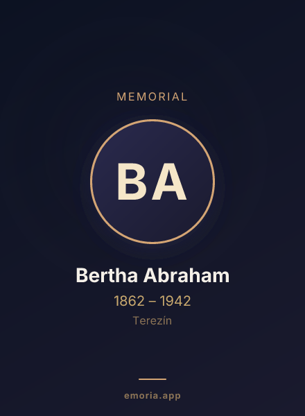 Memorial portrait of Bertha Abraham