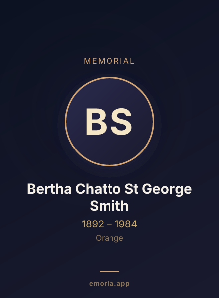 Memorial portrait of Bertha Chatto St George Smith
