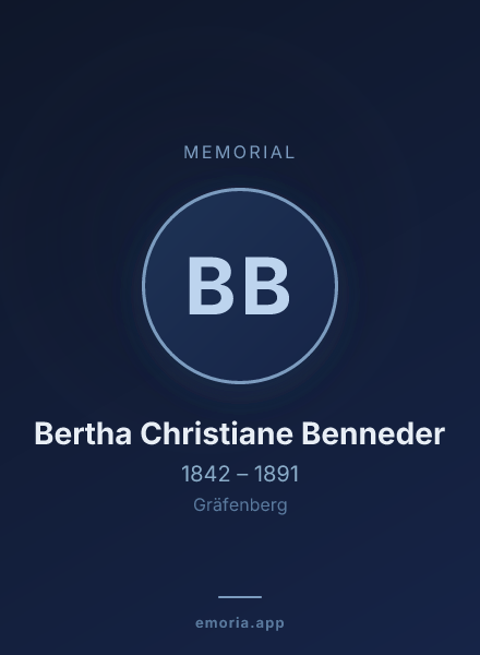 Memorial portrait of Bertha Christiane Benneder