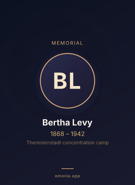 Memorial portrait of Bertha Levy