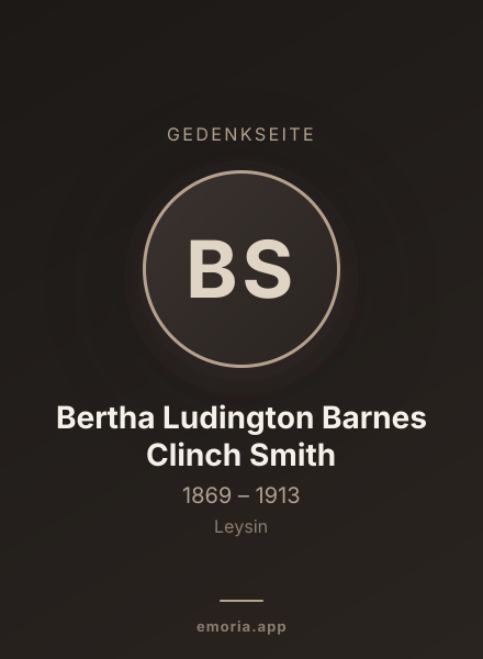 Gedenkportrait von Bertha Ludington Barnes Clinch Smith