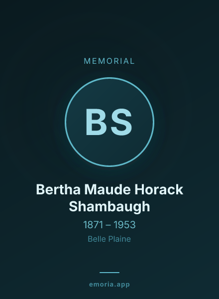 Memorial portrait of Bertha Maude Horack Shambaugh