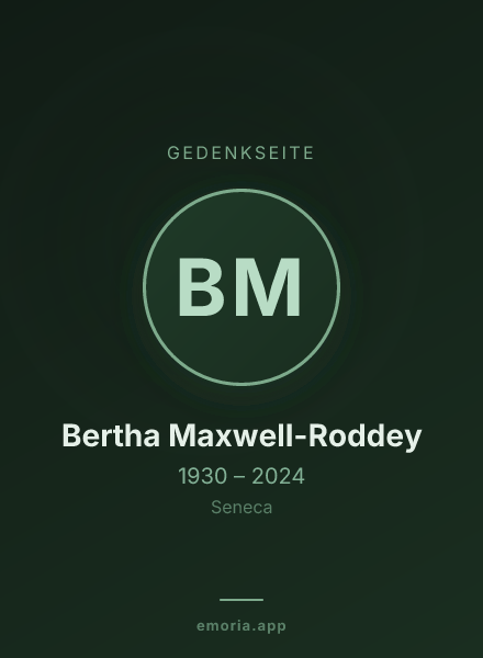 Gedenkportrait von Bertha Maxwell-Roddey
