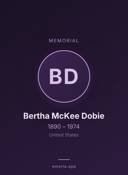 Memorial portrait of Bertha McKee Dobie