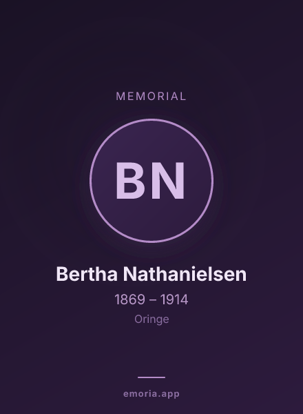 Memorial portrait of Bertha Nathanielsen