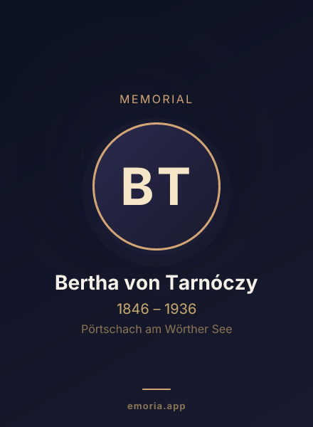 Memorial portrait of Bertha von Tarnóczy