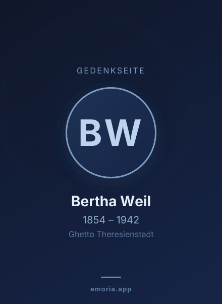 Gedenkportrait von Bertha Weil