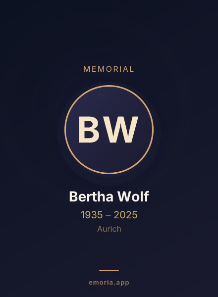 Memorial portrait of Bertha Wolf