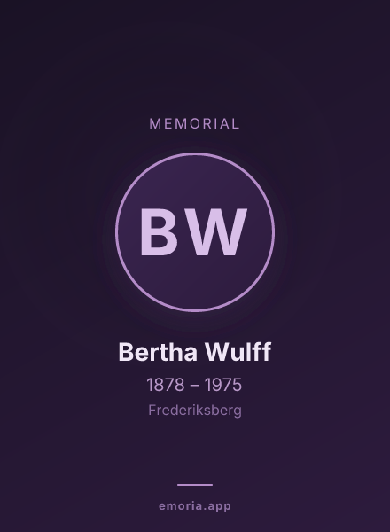 Memorial portrait of Bertha Wulff