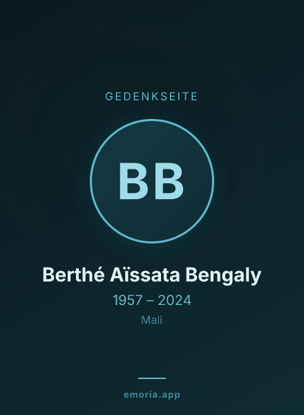 Gedenkportrait von Berthé Aïssata Bengaly