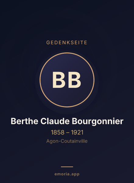 Gedenkportrait von Berthe Claude Bourgonnier