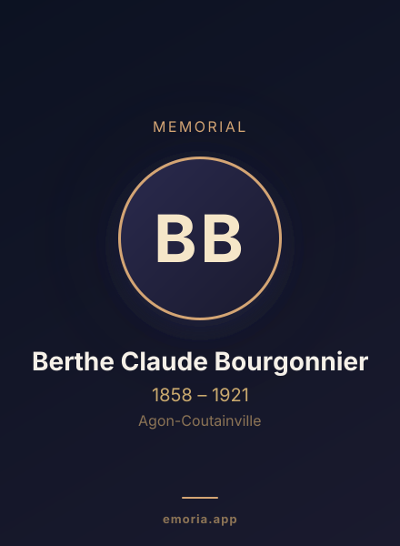 Memorial portrait of Berthe Claude Bourgonnier