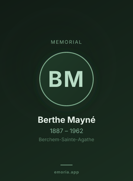 Memorial portrait of Berthe Mayné