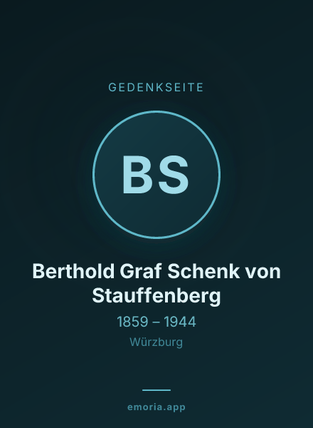 Gedenkportrait von Berthold Graf Schenk von Stauffenberg