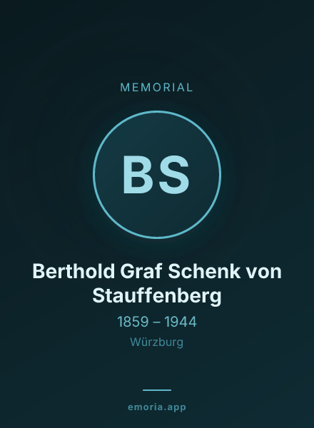 Memorial portrait of Berthold Graf Schenk von Stauffenberg