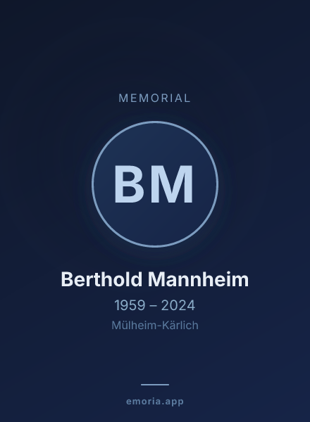 Memorial portrait of Berthold Mannheim