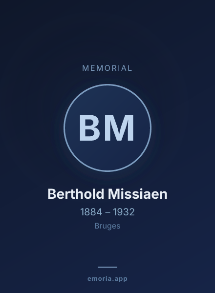 Memorial portrait of Berthold Missiaen