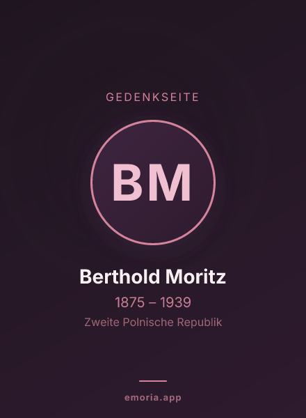 Gedenkportrait von Berthold Moritz