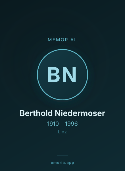Memorial portrait of Berthold Niedermoser