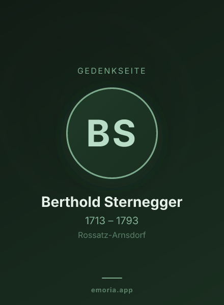 Gedenkportrait von Berthold Sternegger