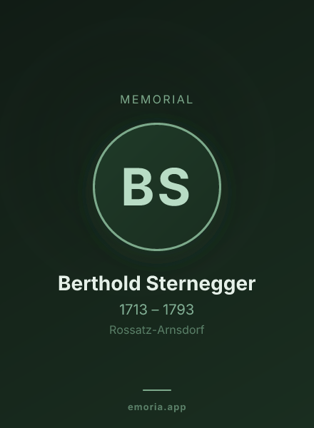 Memorial portrait of Berthold Sternegger