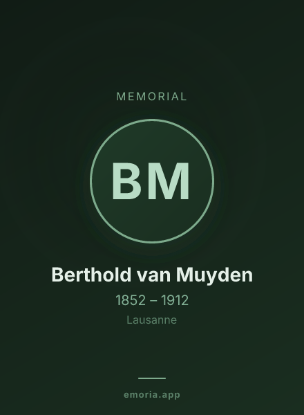 Memorial portrait of Berthold van Muyden