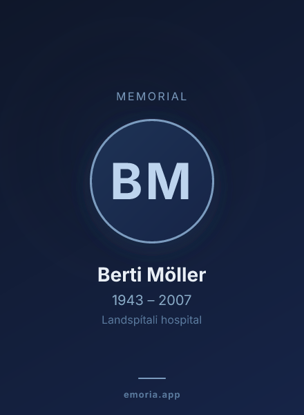 Memorial portrait of Berti Möller