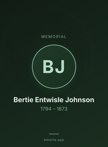 Memorial portrait of Bertie Entwisle Johnson