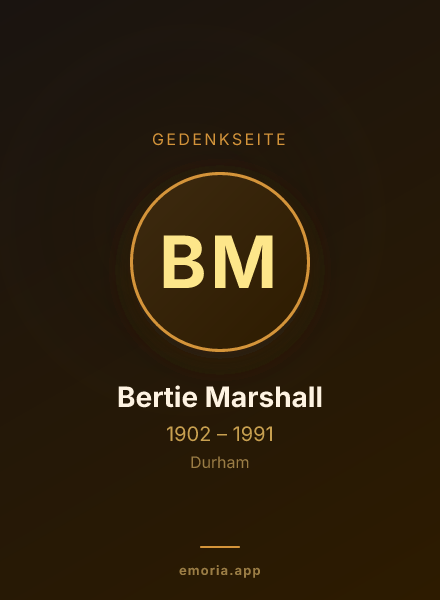 Gedenkportrait von Bertie Marshall