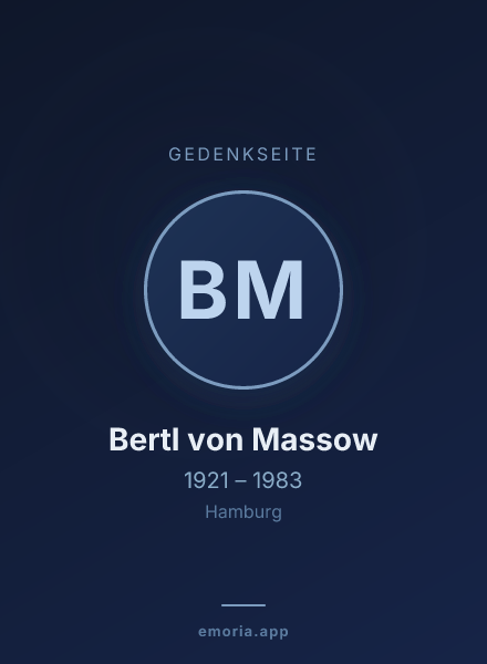 Gedenkportrait von Bertl von Massow