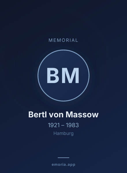 Memorial portrait of Bertl von Massow