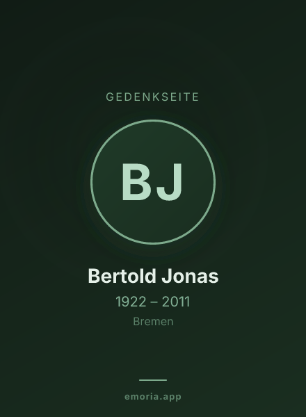 Gedenkportrait von Bertold Jonas