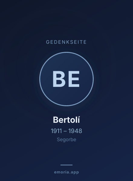 Gedenkportrait von Bertolí